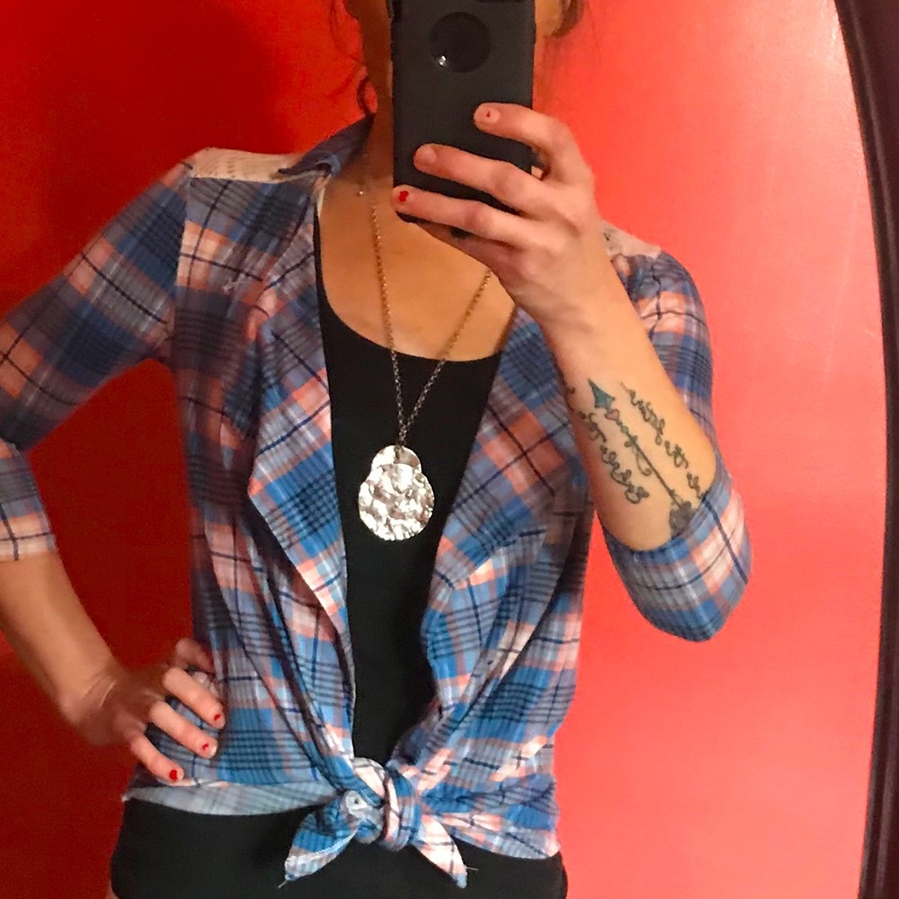 Adorable Self Esteem Plaid Shirt